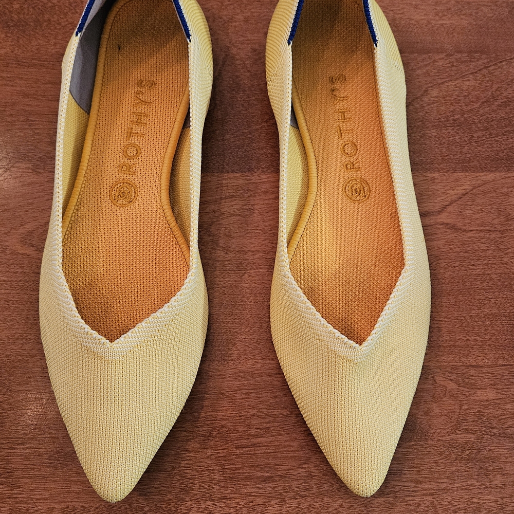 Rothy's Lemon Yellow Pointed Flats